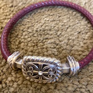 Brighton bracelet burgundy leather strap